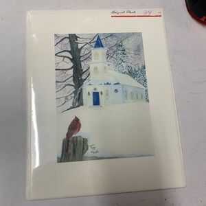 Kay Murphy Winter Church Scene Art Print